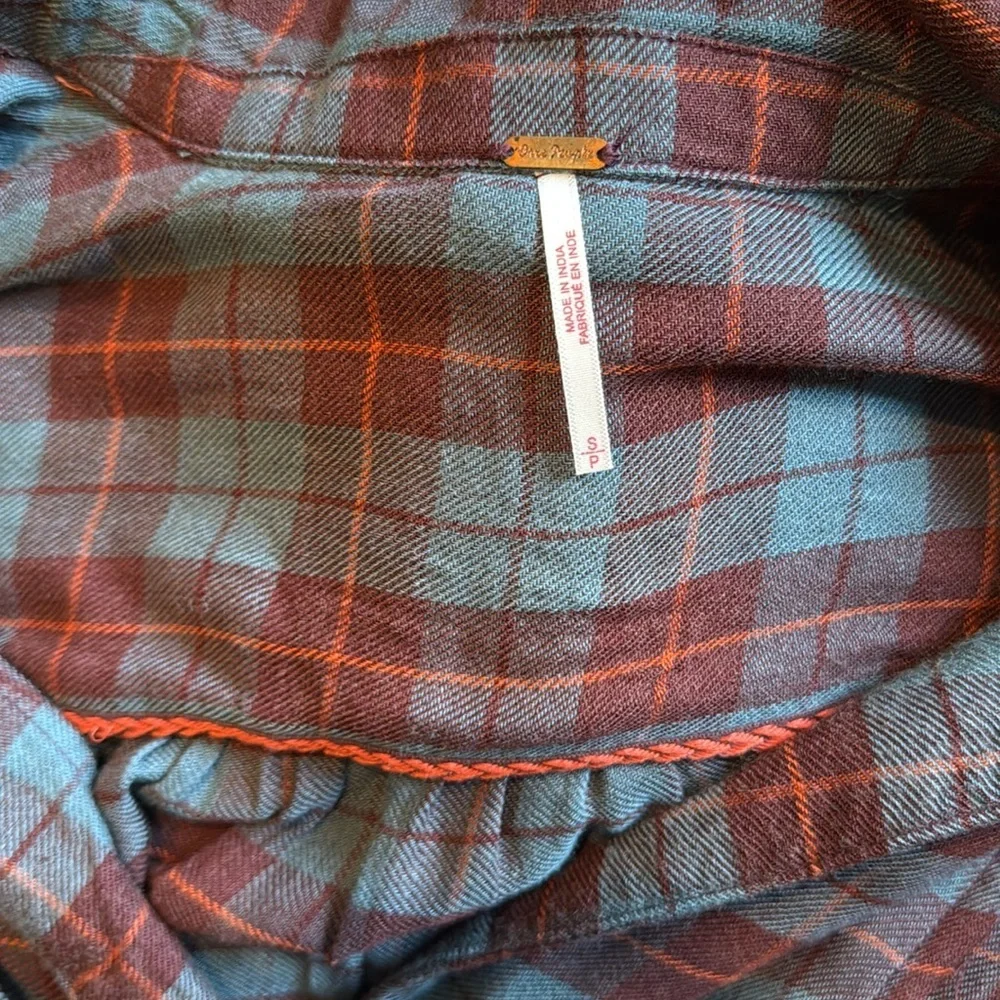 Free people aubergine flannel size S viscose/wool - Picture 4 of 5